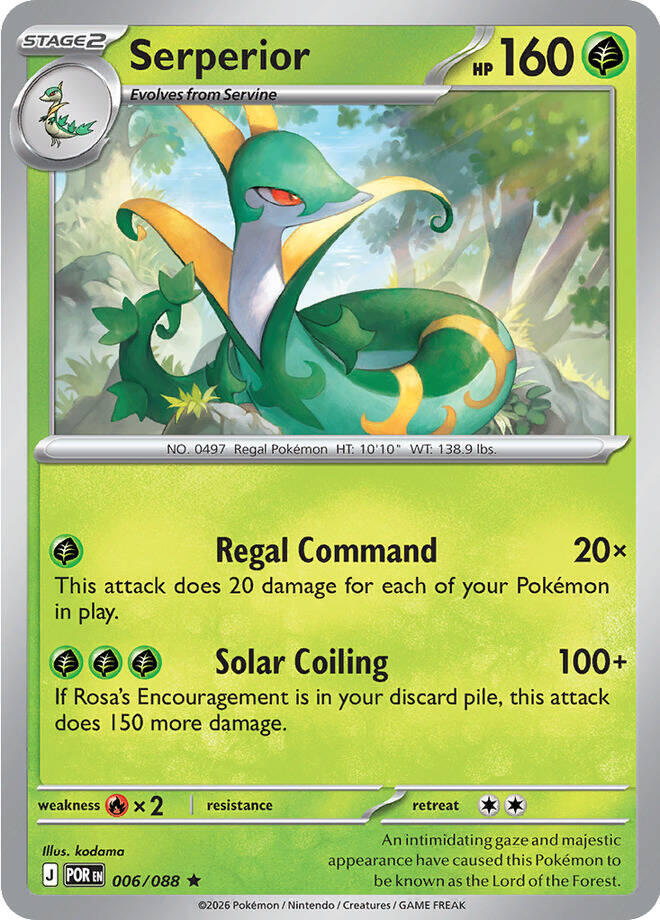 Pokemon - Perfect Order - Serperior - 006/088 - Reverse Holofoil