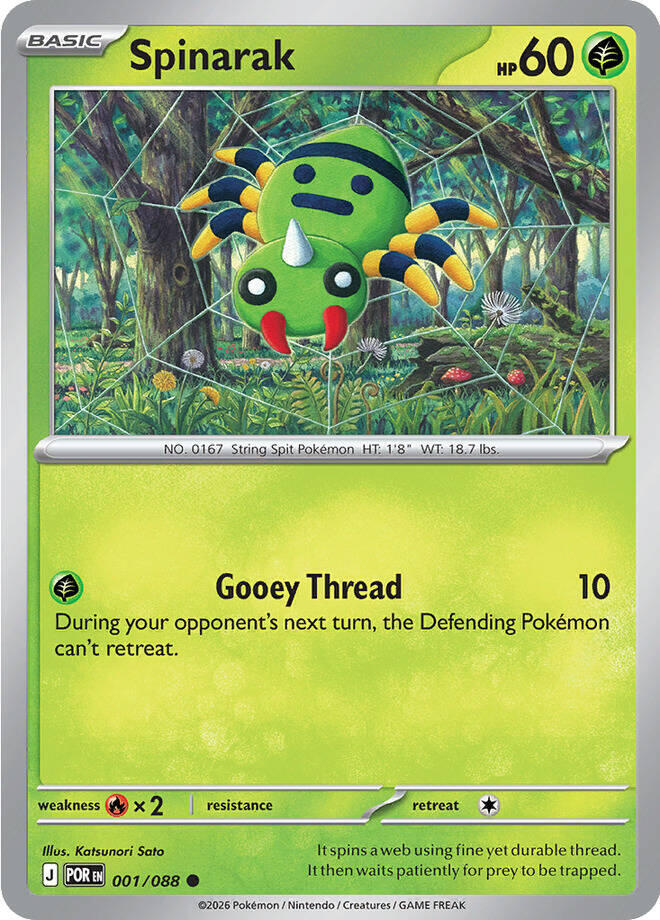 Pokemon - Perfect Order - Spinarak - 001/088 - Normal