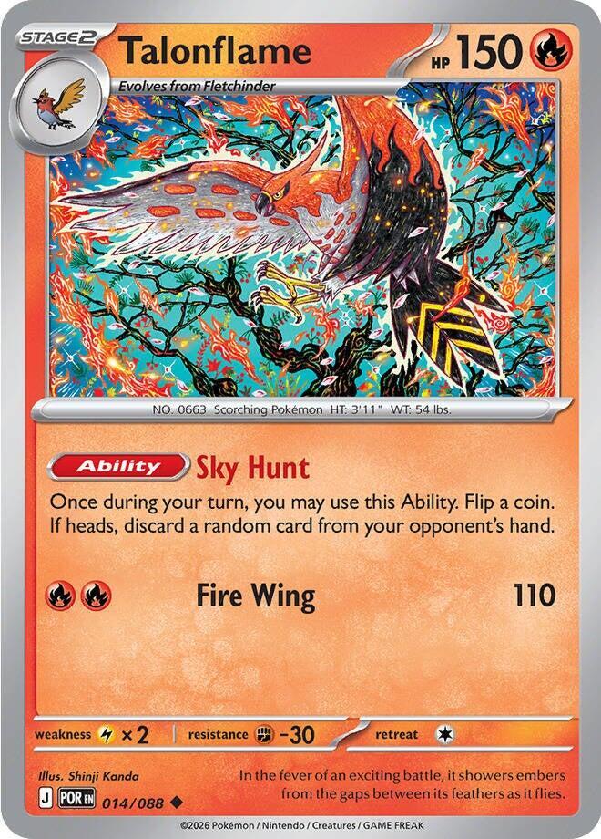 Pokemon - Perfect Order - Talonflame - 014/088 - Reverse Holofoil