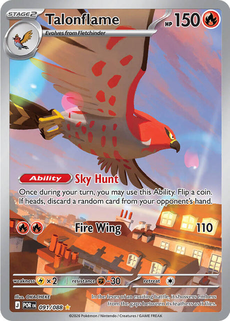 Talonflame 091/088 Holofoil — Perfect Order Pokémon card