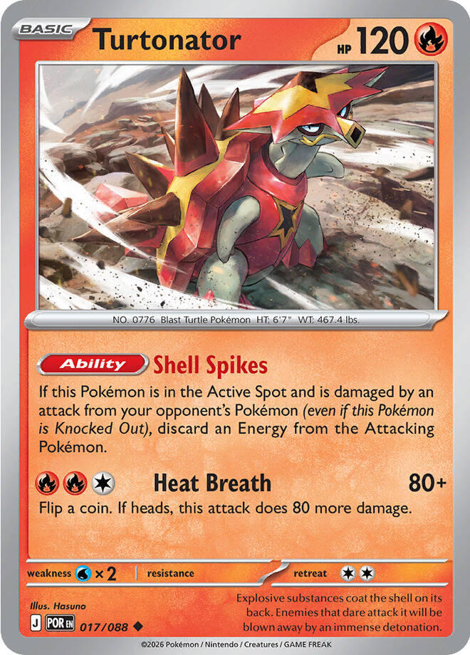 Pokemon - Perfect Order - Turtonator - 017/088 - Normal