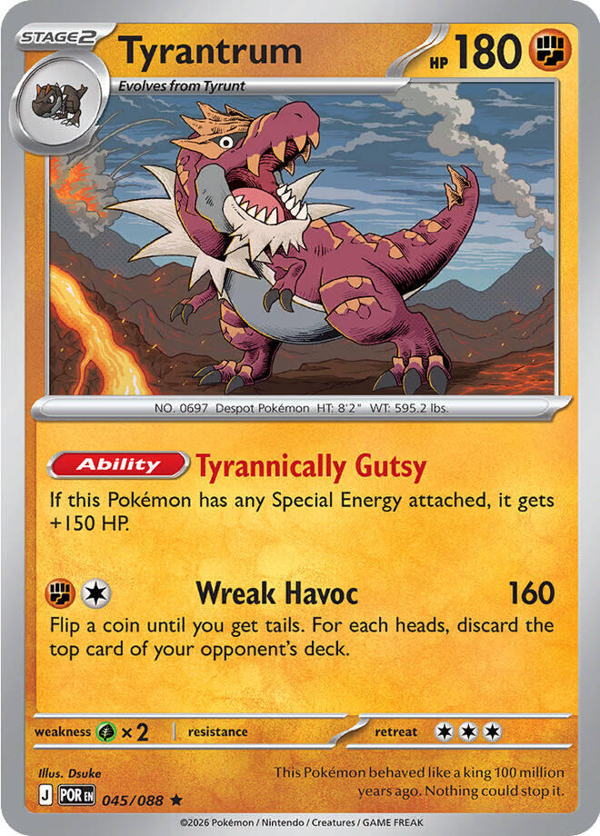 Pokemon - Perfect Order - Tyrantrum - 045/088 - Holofoil