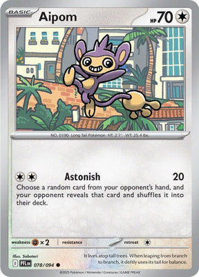 Aipom 078/094 — Phantasmal Flames Pokémon card
