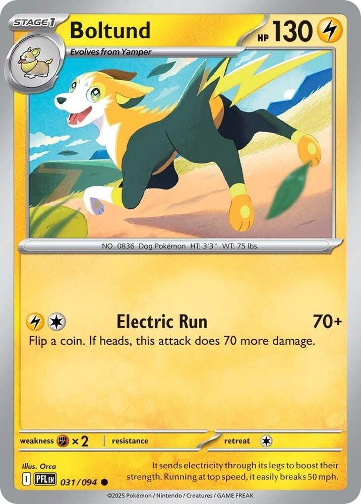 Pokemon - Phantasmal Flames - Boltund - 031/094 - Reverse Holofoil
