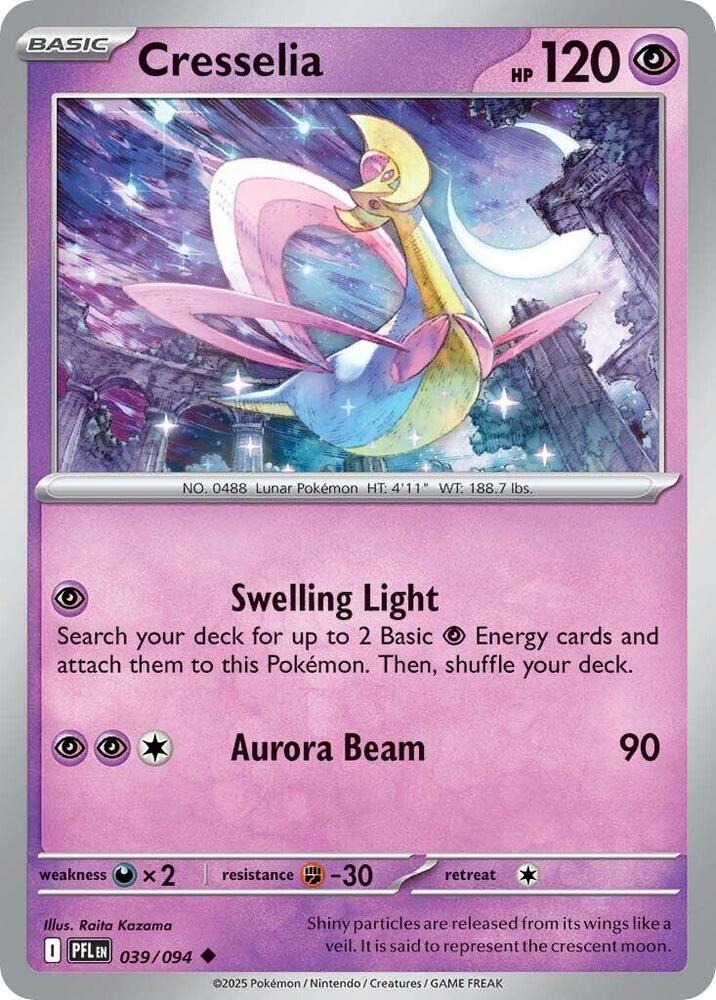 Cresselia 039/094 Reverse Holofoil — Phantasmal Flames Pokémon card