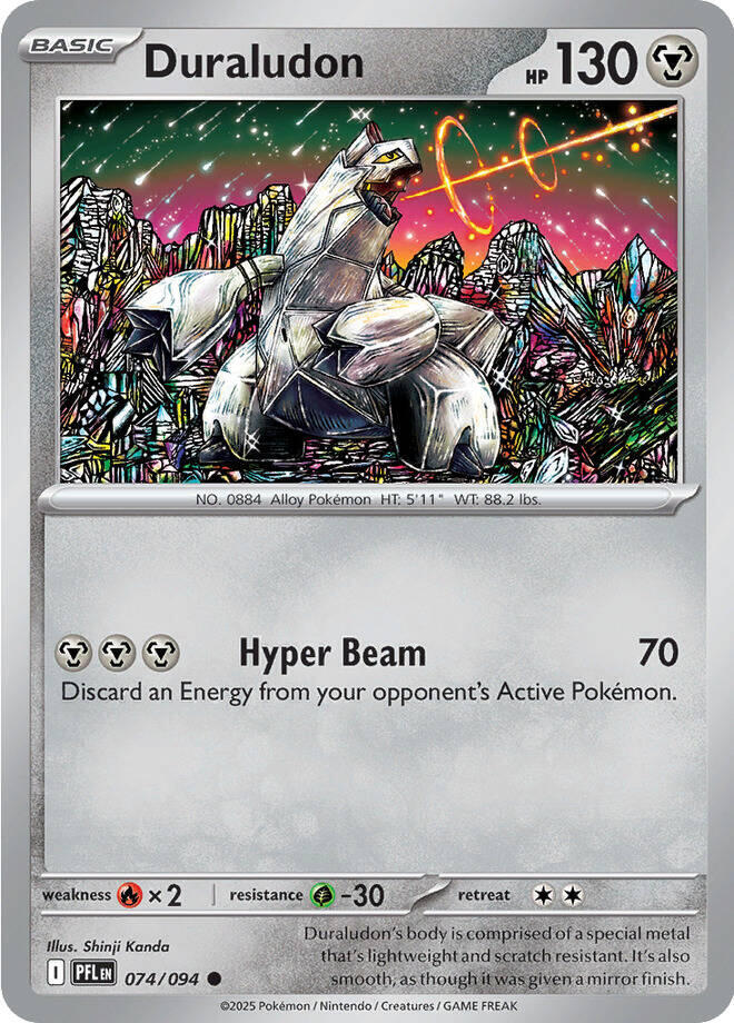 Pokemon - Phantasmal Flames - Duraludon - 074/094 - Reverse Holofoil