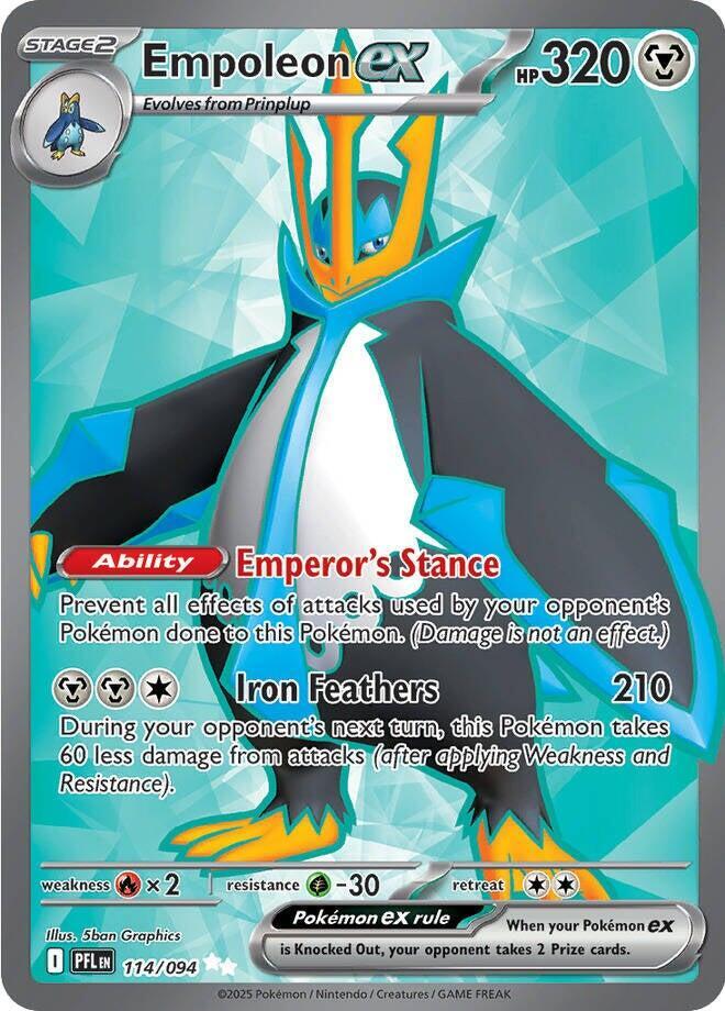 Pokemon - Phantasmal Flames - Empoleon ex - 114/094 - Holofoil