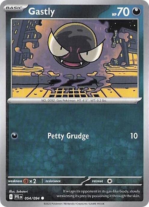 Pokemon - Phantasmal Flames - Gastly - 054/094 - Reverse Holofoil