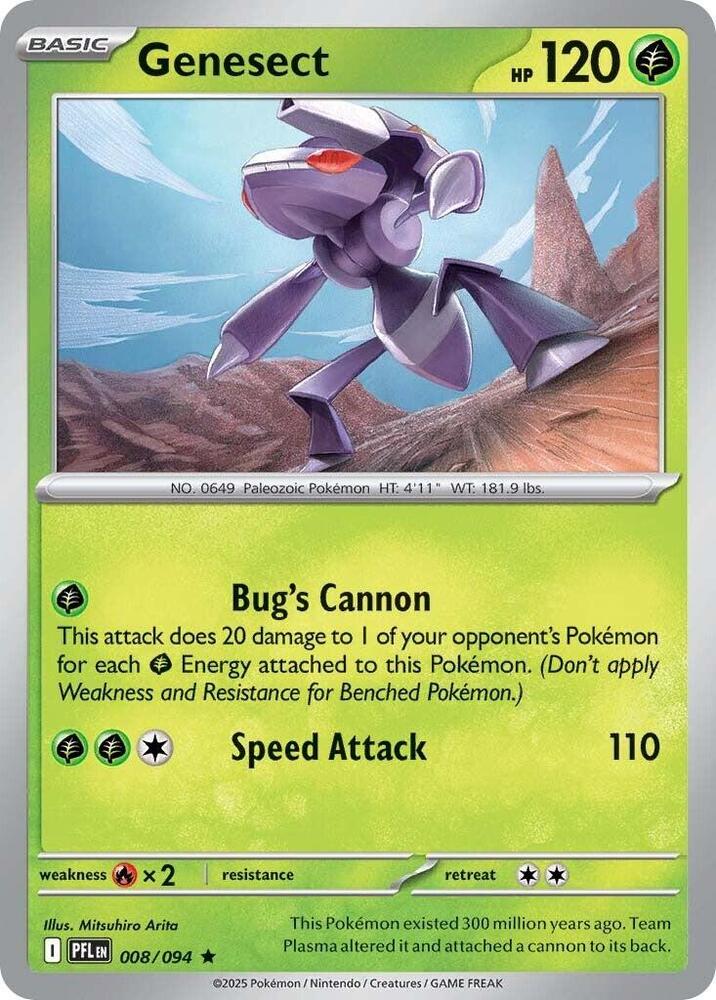 Pokemon - Phantasmal Flames - Genesect - 008/094 - Holofoil