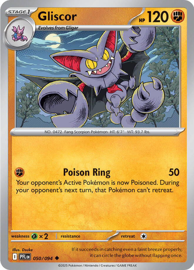 Gliscor 050/094 — Phantasmal Flames Pokémon card