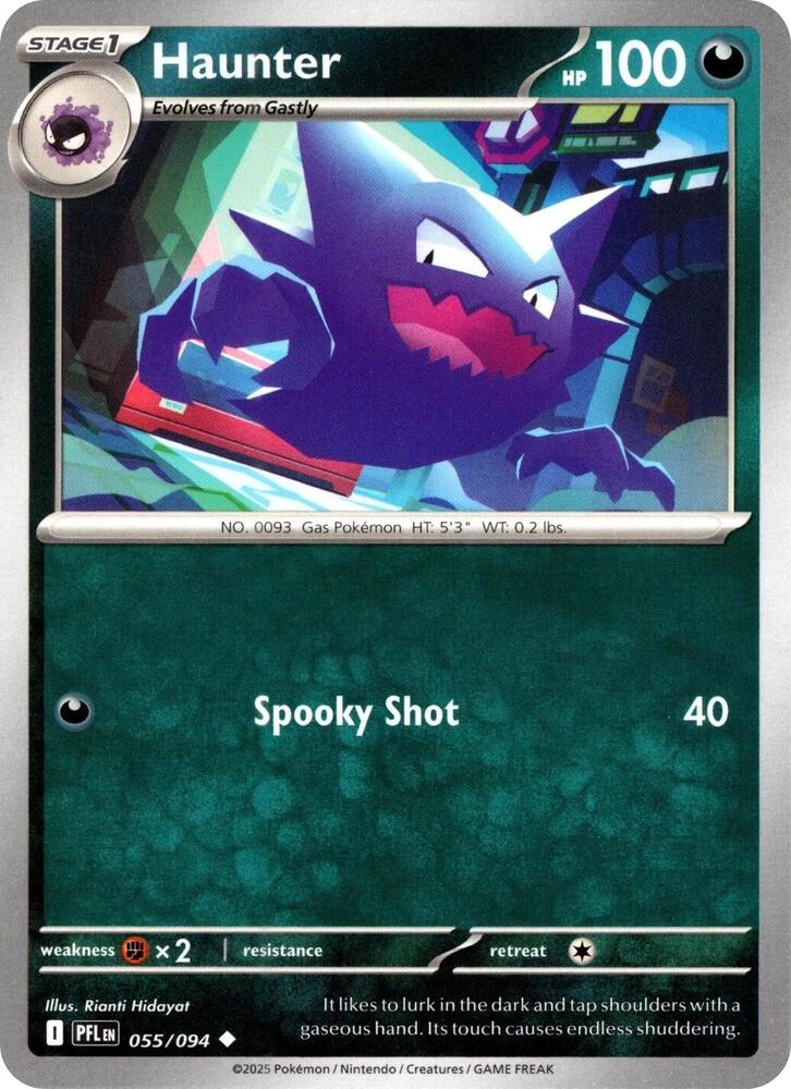 Haunter 055/094 — Phantasmal Flames Pokémon card