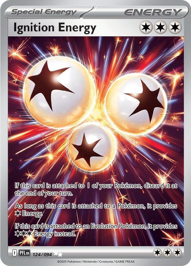 Ignition Energy 124/094 Holofoil, Phantasmal Flames Pokémon card