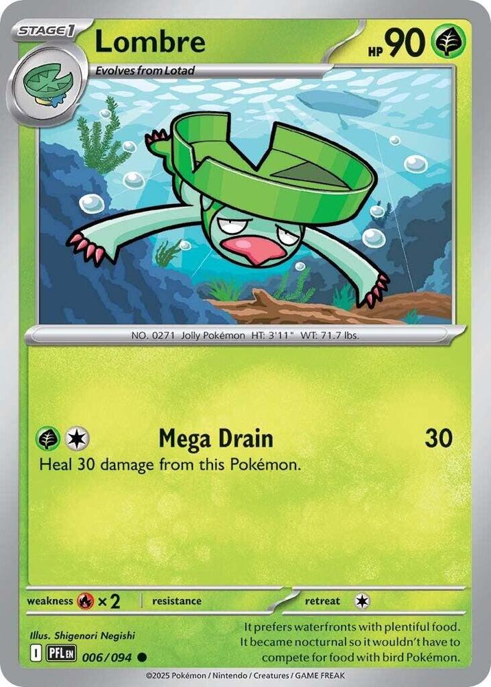 Pokemon - Phantasmal Flames - Lombre - 006/094