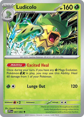 Ludicolo 007/094 — Phantasmal Flames Pokémon card
