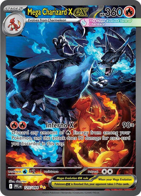 Mega Charizard X ex 125/094 Holofoil — Phantasmal Flames Pokémon card