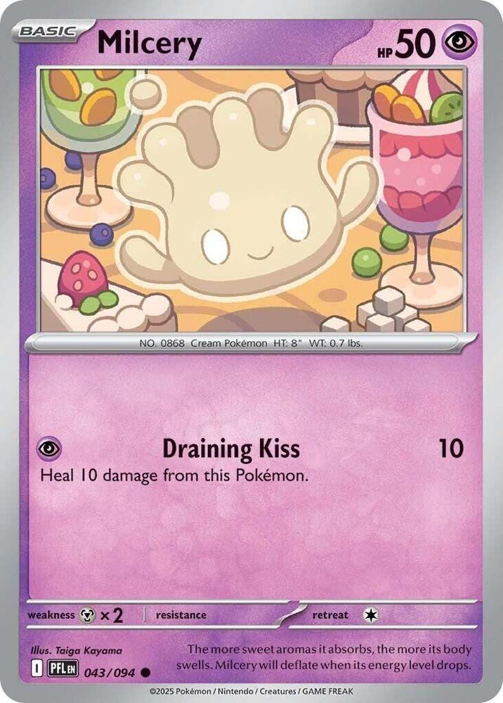 Milcery 043/094 — Phantasmal Flames Pokémon card