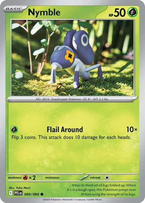 Nymble 009/094 Reverse Holofoil — Phantasmal Flames Pokémon card