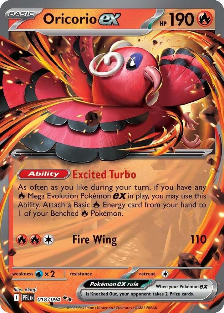 Pokemon - Phantasmal Flames - Oricorio ex - 018/094 - Holofoil