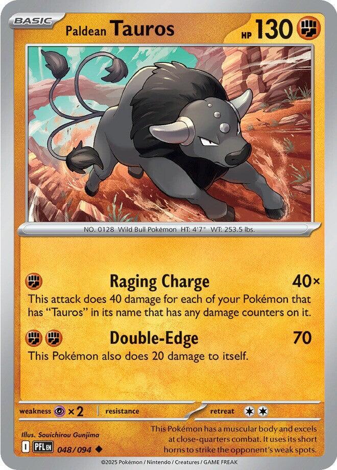 Paldean Tauros 048/094 — Phantasmal Flames Pokémon card