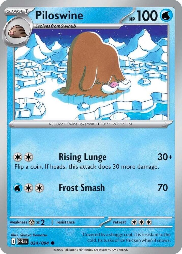 Piloswine 024/094 — Phantasmal Flames Pokémon card