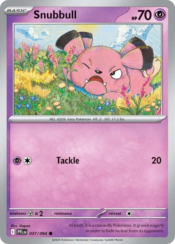 Pokemon - Phantasmal Flames - Snubbull - 037/094 - Reverse Holofoil