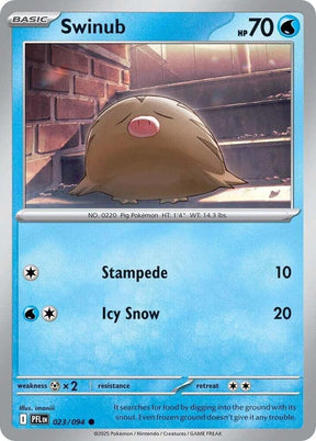 Swinub 023/094 — Phantasmal Flames Pokémon card