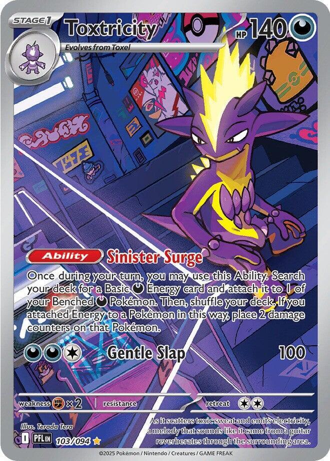 Toxtricity 103/094 Holofoil, Phantasmal Flames Pokémon card