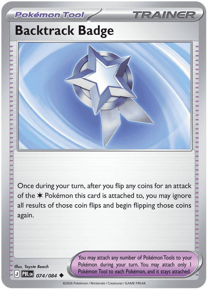 Pokemon - Pitch Black - Backtrack Badge - 074/084 - Normal