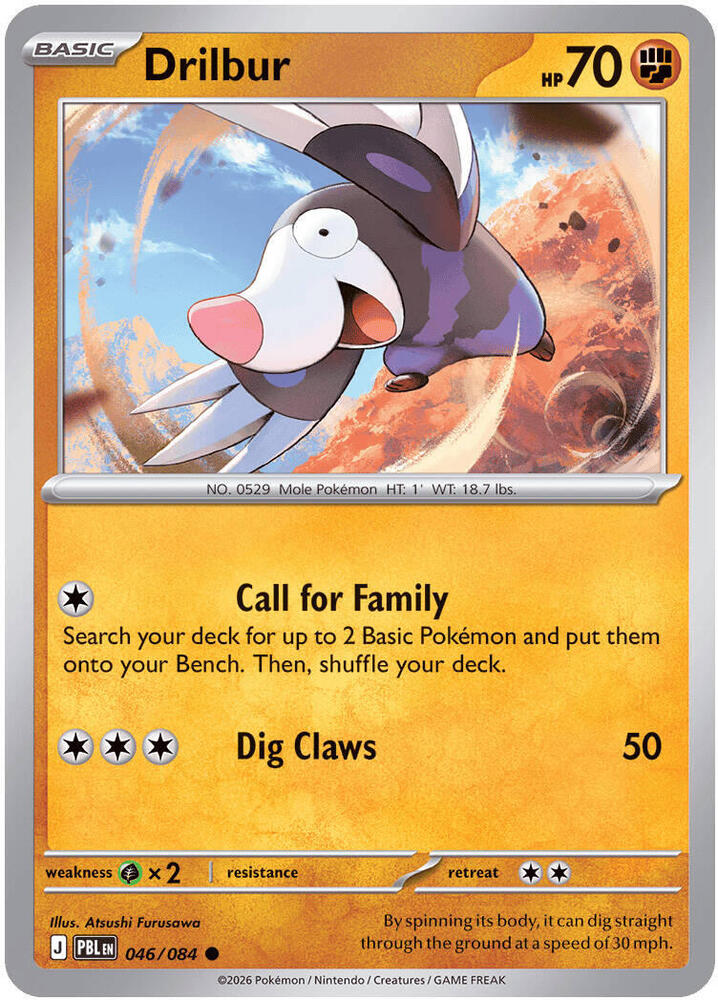 Pokemon - Pitch Black - Drilbur - 046/084 - Normal