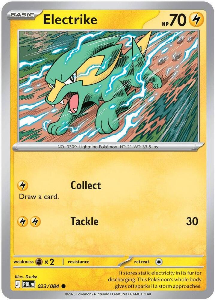 Pokemon - Pitch Black - Electrike - 023/084 - Reverse Holofoil