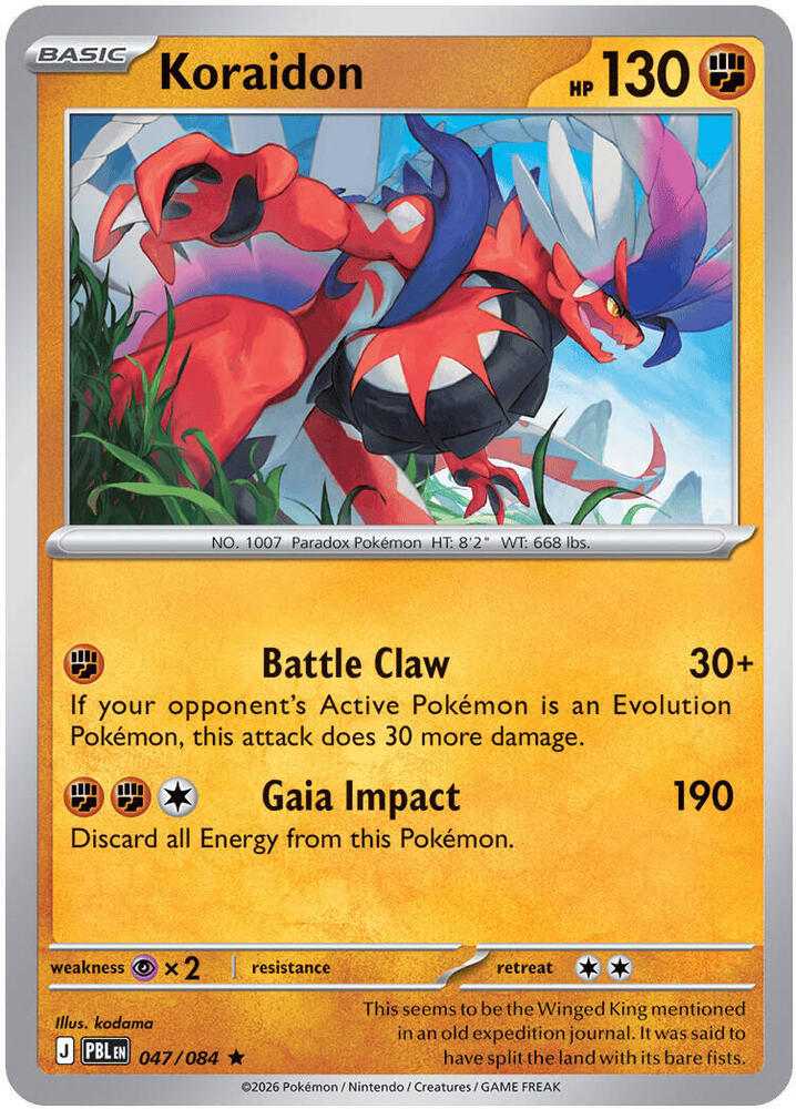 Pokemon - Pitch Black - Koraidon - 047/084 - Holofoil