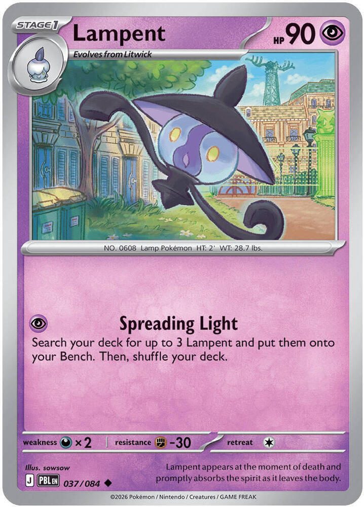 Pokemon - Pitch Black - Lampent - 037/084 - Normal
