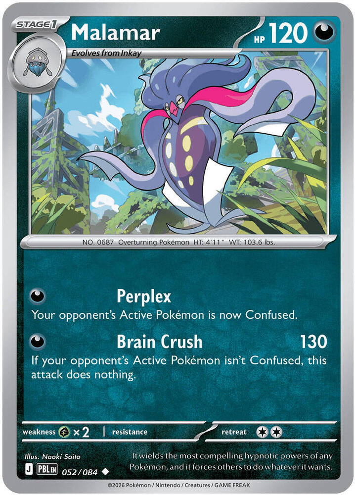 Pokemon - Pitch Black - Malamar - 052/084 - Normal