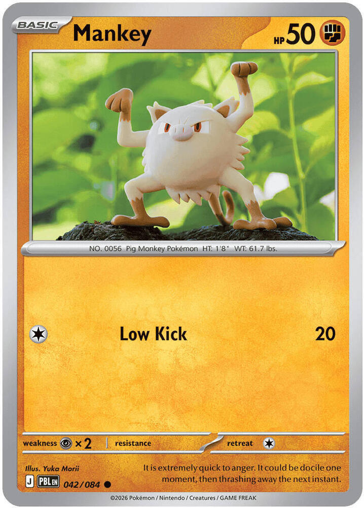 Pokemon - Pitch Black - Mankey - 042/084 - Normal