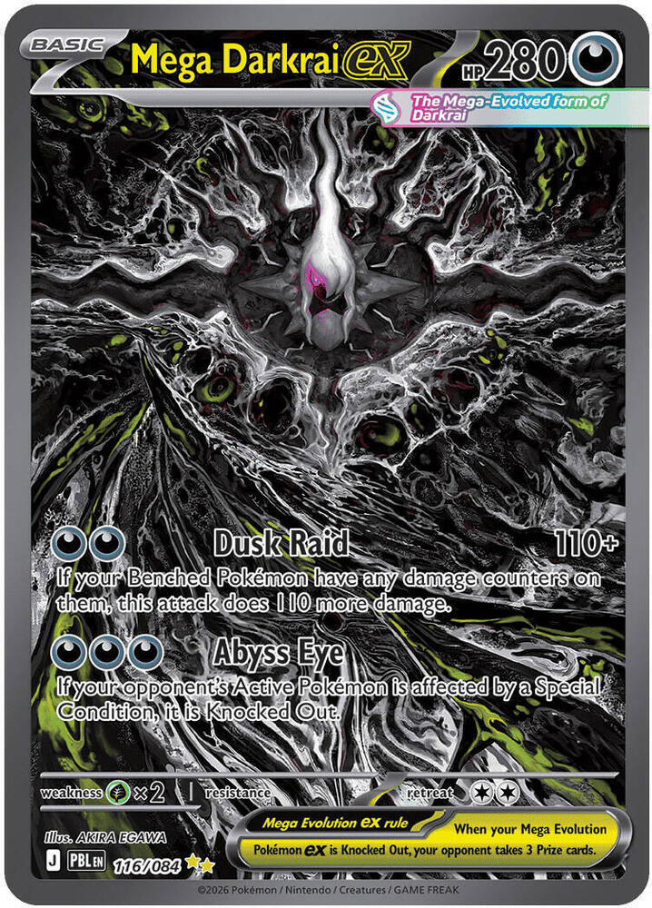 Pokemon - Pitch Black - Mega Darkrai ex - 116/084 - Holofoil