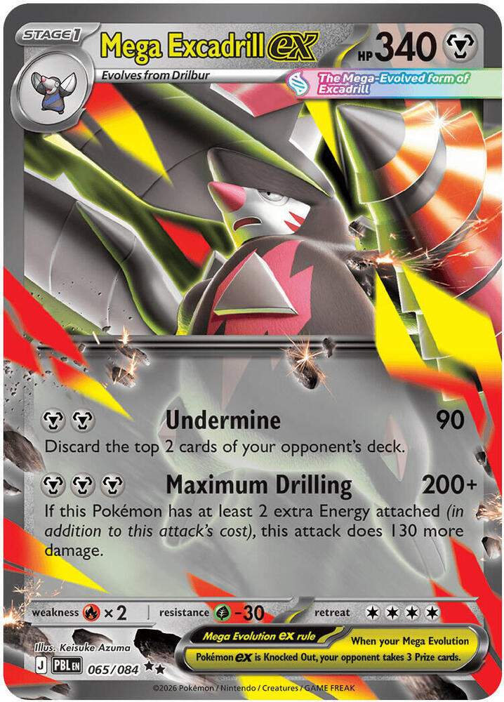Pokemon - Pitch Black - Mega Excadrill ex - 065/084 - Holofoil