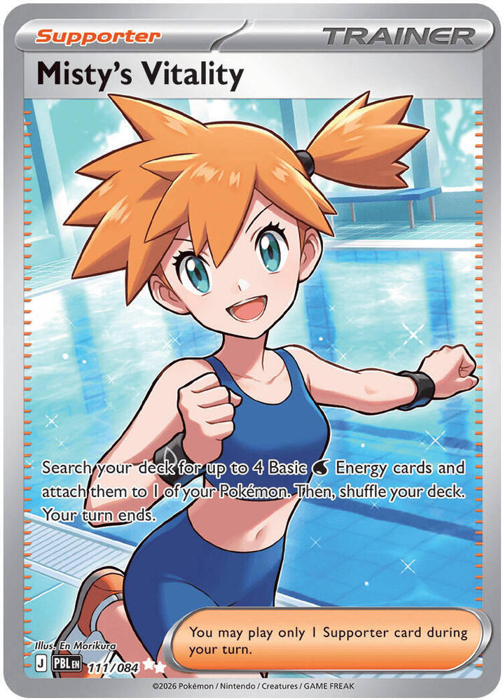 Pokemon - Pitch Black - Misty's Vitality - 111/084 - Holofoil