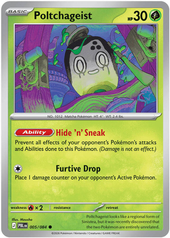Pokemon - Pitch Black - Poltchageist - 005/084 - Reverse Holofoil