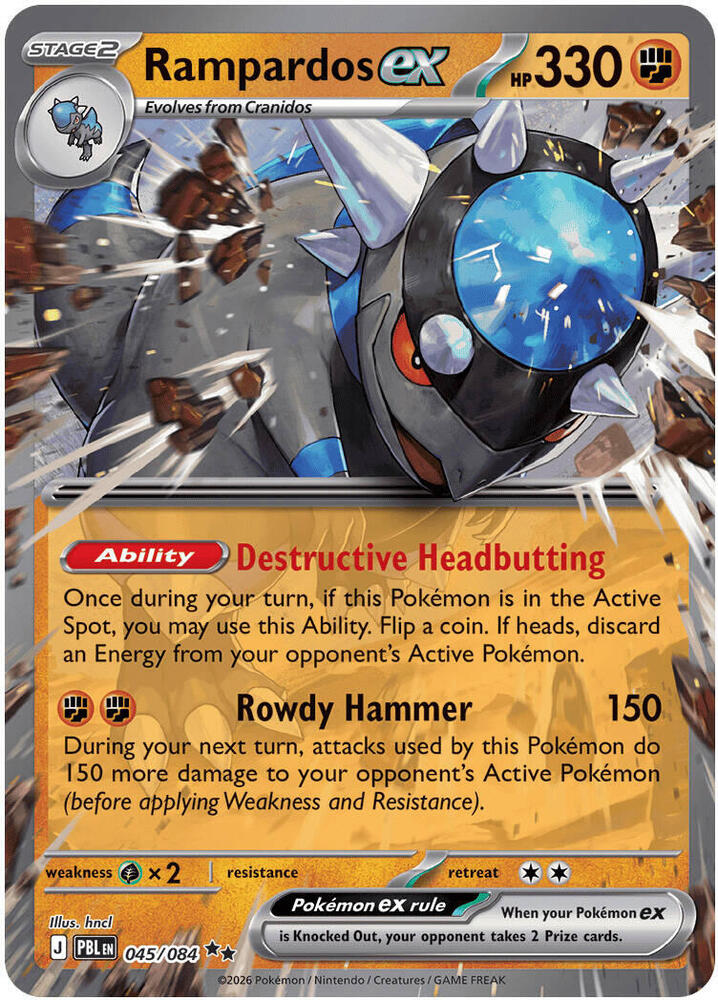 Pokemon - Pitch Black - Rampardos ex - 045/084 - Holofoil
