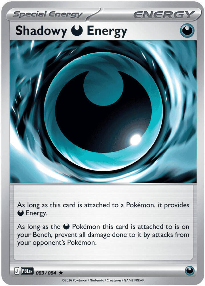 Pokemon - Pitch Black - Shadowy Darkness Energy - 083/084 - Holofoil