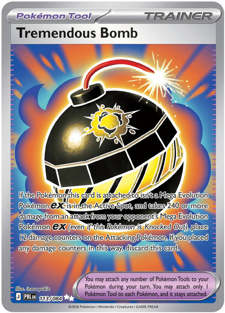 Pokemon - Pitch Black - Tremendous Bomb - 113/084 - Holofoil