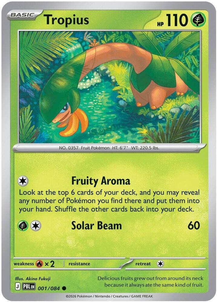 Pokemon - Pitch Black - Tropius - 001/084 - Reverse Holofoil