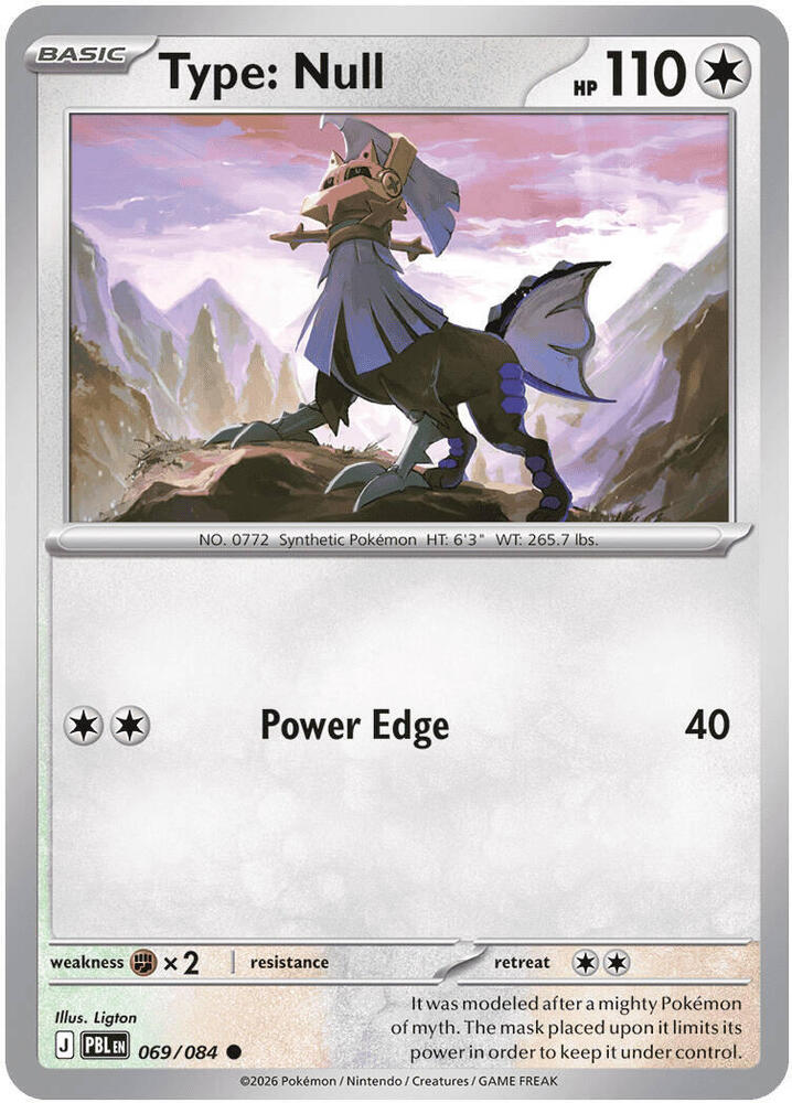Pokemon - Pitch Black - Type: Null - 069/084 - Reverse Holofoil