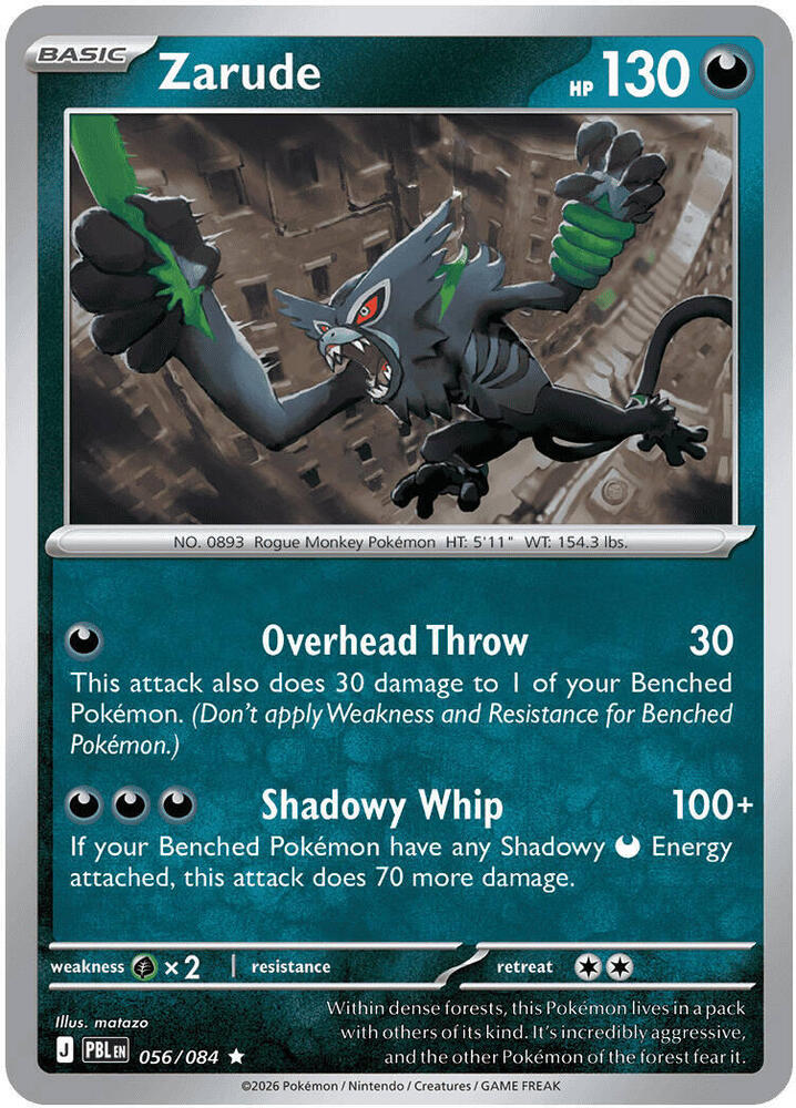Pokemon - Pitch Black - Zarude - 056/084 - Holofoil