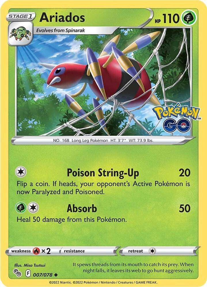 Ariados 007/078 — Pokémon GO Pokémon card