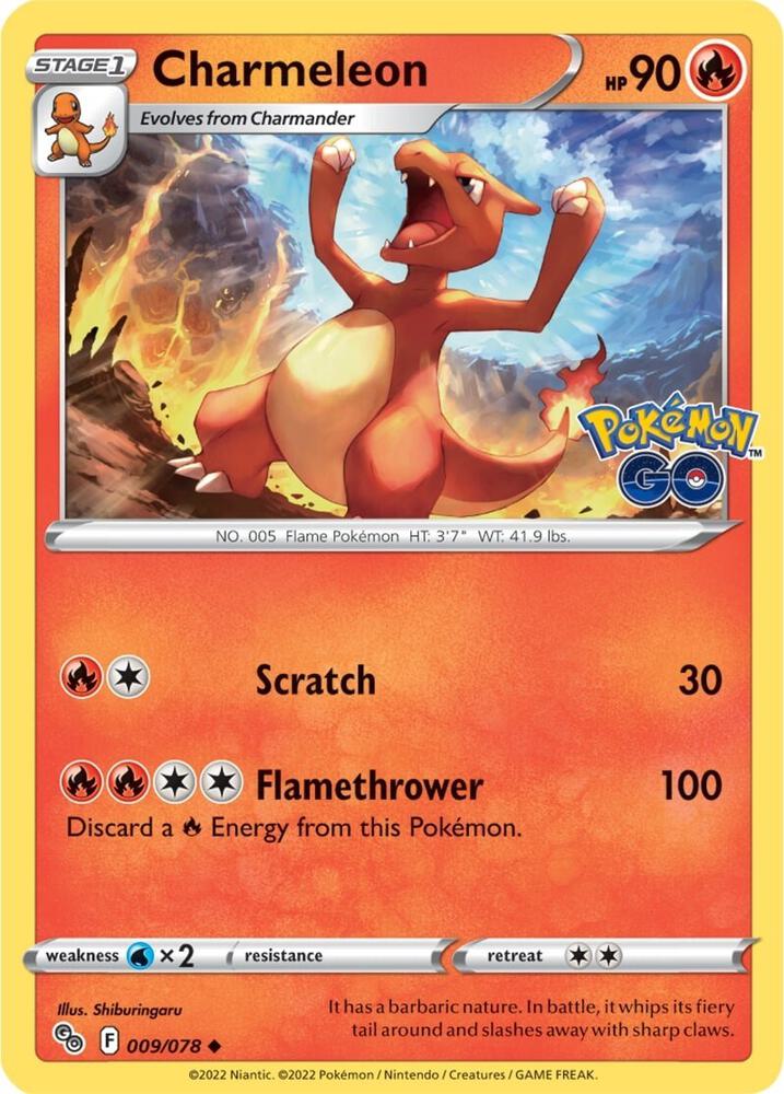 Charmeleon 009/078 — Pokémon GO Pokémon card