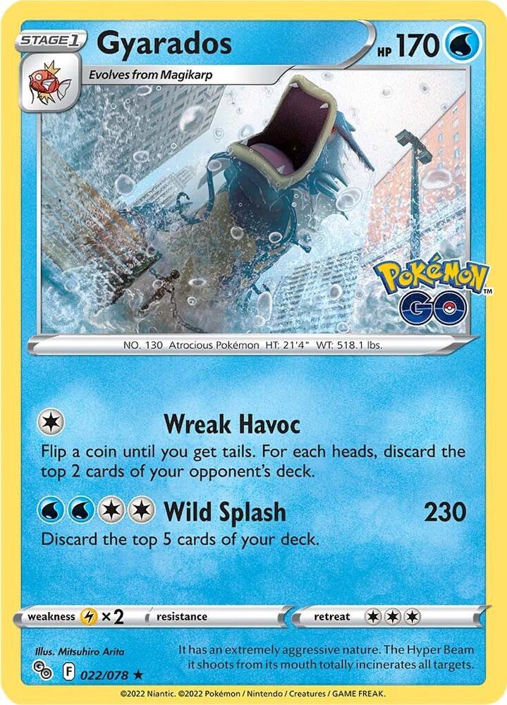 Gyarados 022/078 Reverse Holofoil — Pokémon GO Pokémon card