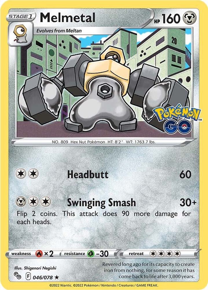 Melmetal 046/078 Reverse Holofoil — Pokémon GO Pokémon card