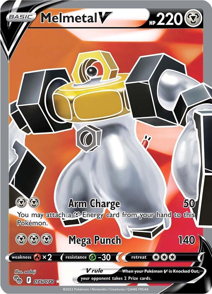 Melmetal V 075/078 Holofoil — Pokémon GO Pokémon card