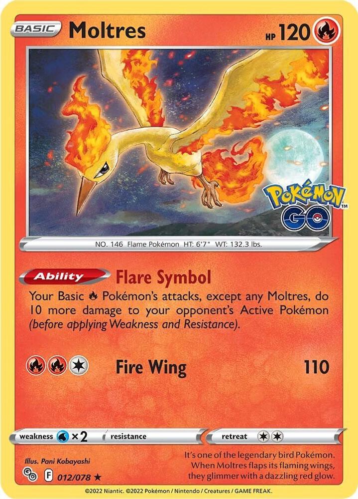 Pokemon - Pokémon GO - Moltres - 012/078 - Holofoil